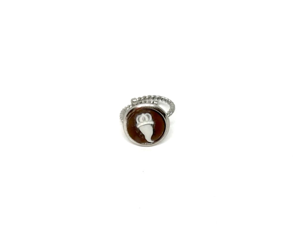 Anello in Argento con Cammeo- Corno 1