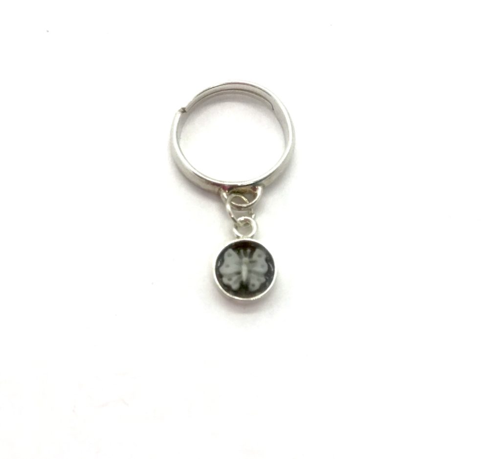 Anello pendente cammeo: Farfalla 1