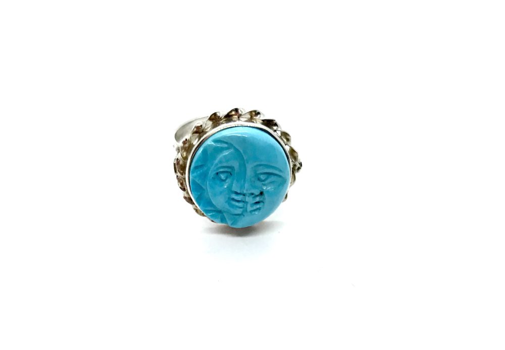 Sun / Moon Ring in Turquoise 3