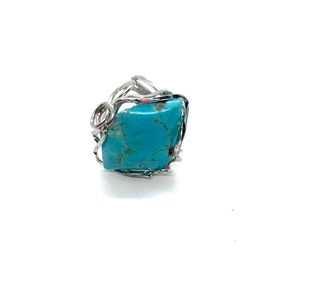 Ring Silver in Natural Turquoise 3