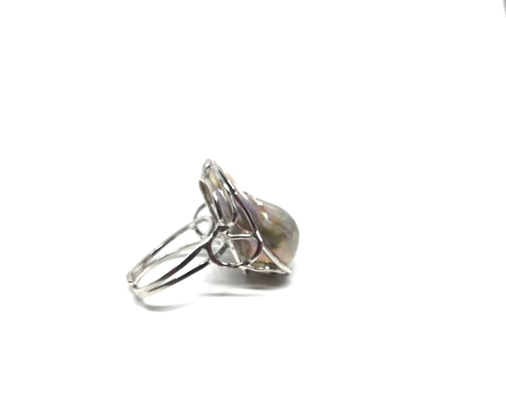 Ring in Silver and Natural Pearl 3