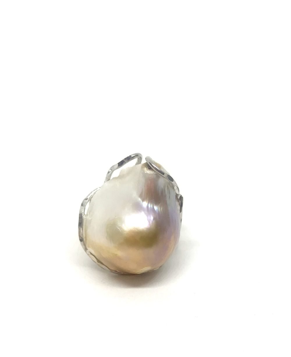 Anello in Argento e Perla Naturale 1