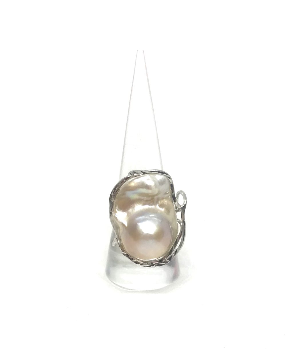 Ring in Silver and Natural Pearl 4