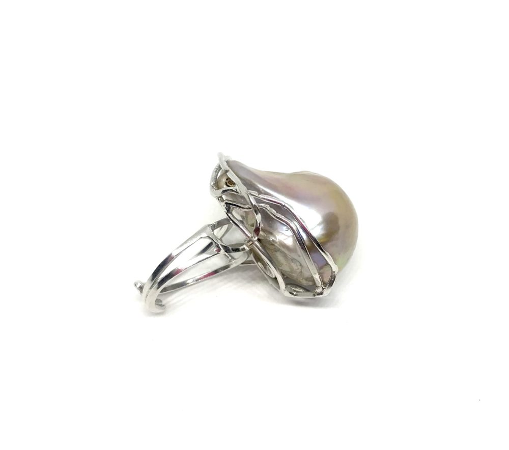 Ring in Silver and Natural Pearl 2