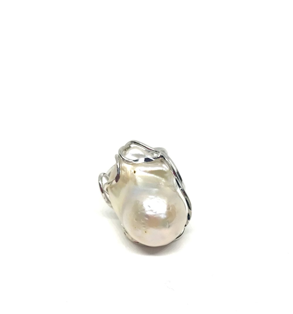 Anello in Argento e Perla Naturale 1