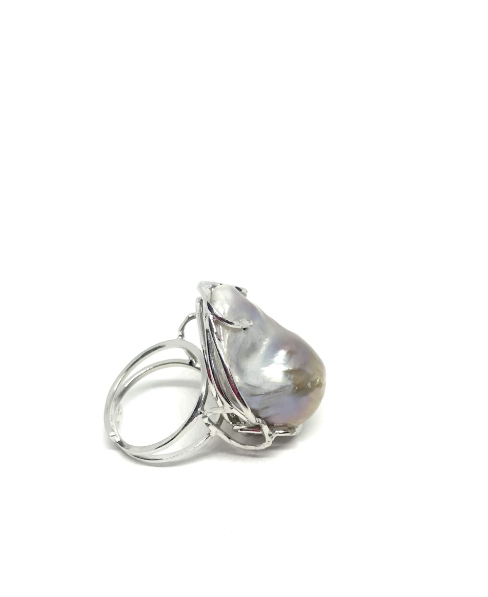 Ring in Silver and Natural Pearl 2